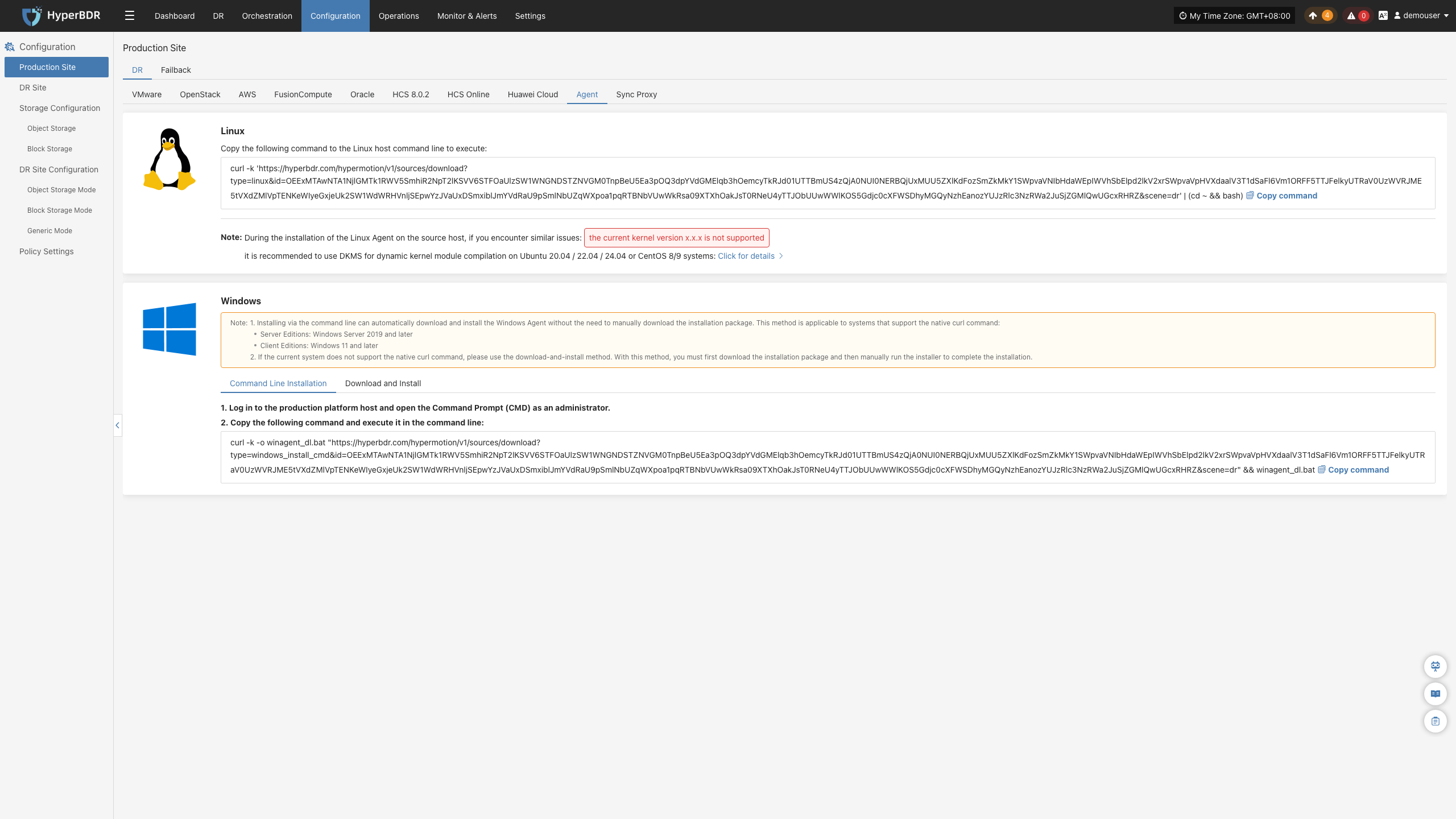 config-productionsite-dr-agent