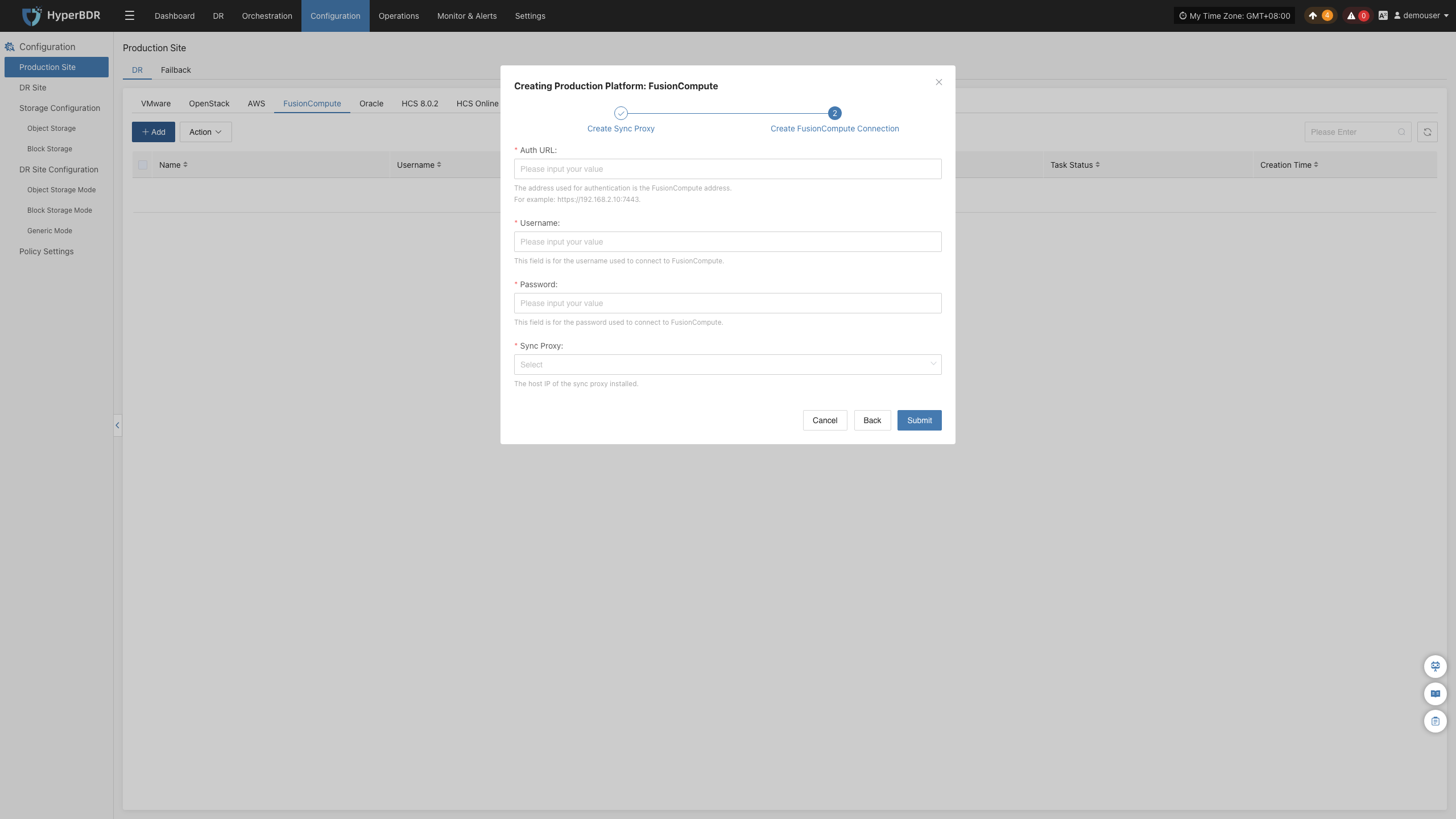 config-productionsite-dr-fusioncompute-add-next