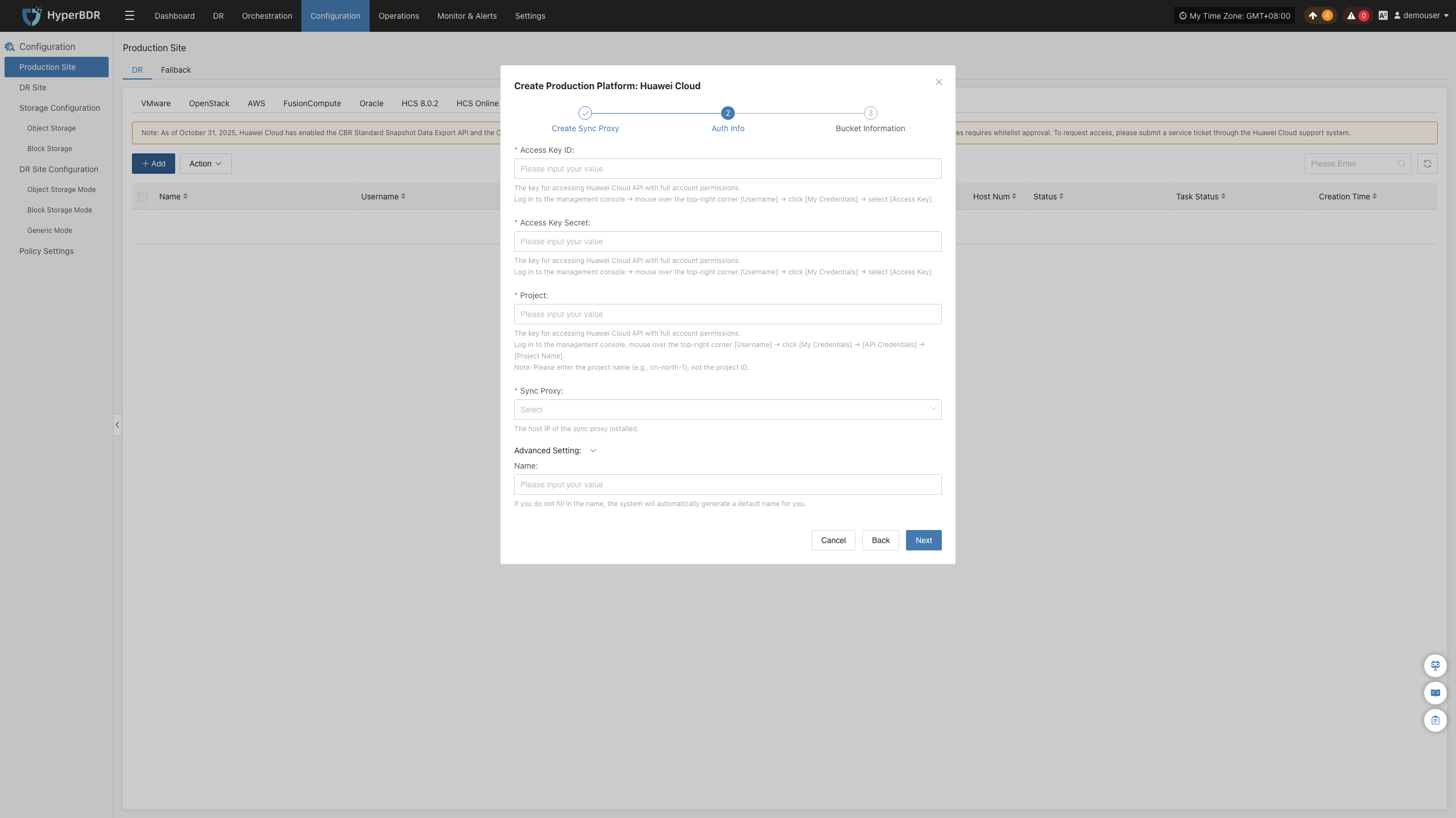 config-productionsite-dr-huawei-cloud-add-next
