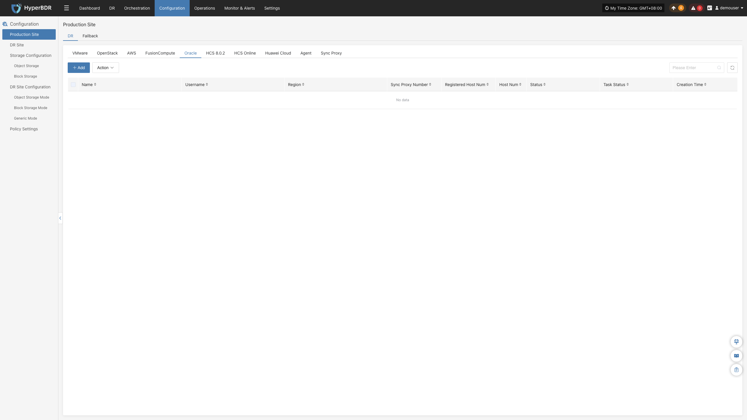 config-productionsite-dr-oracle