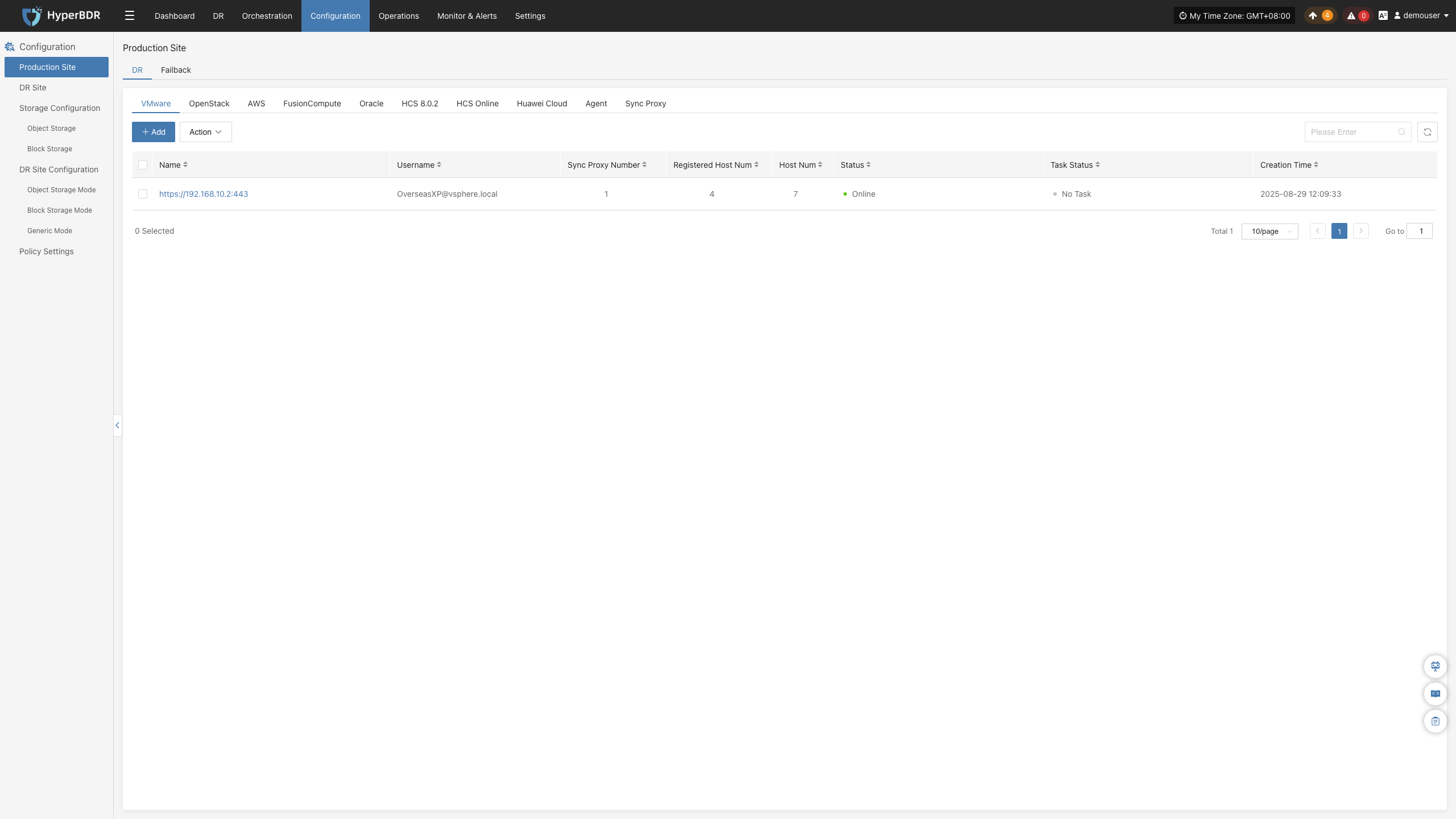 config-productionsite-dr-vmware