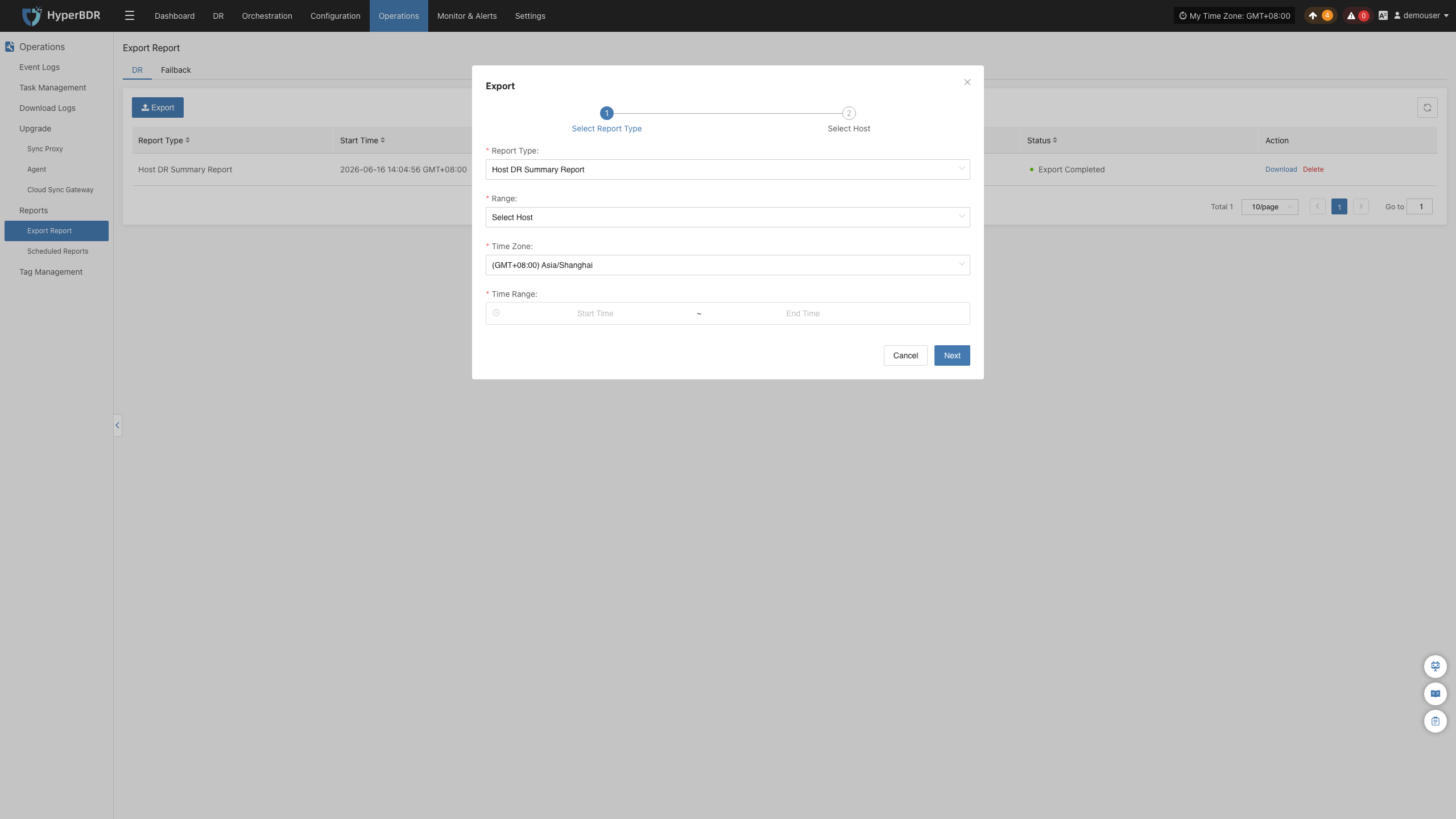 operations-export-report-dr-export-dialog
