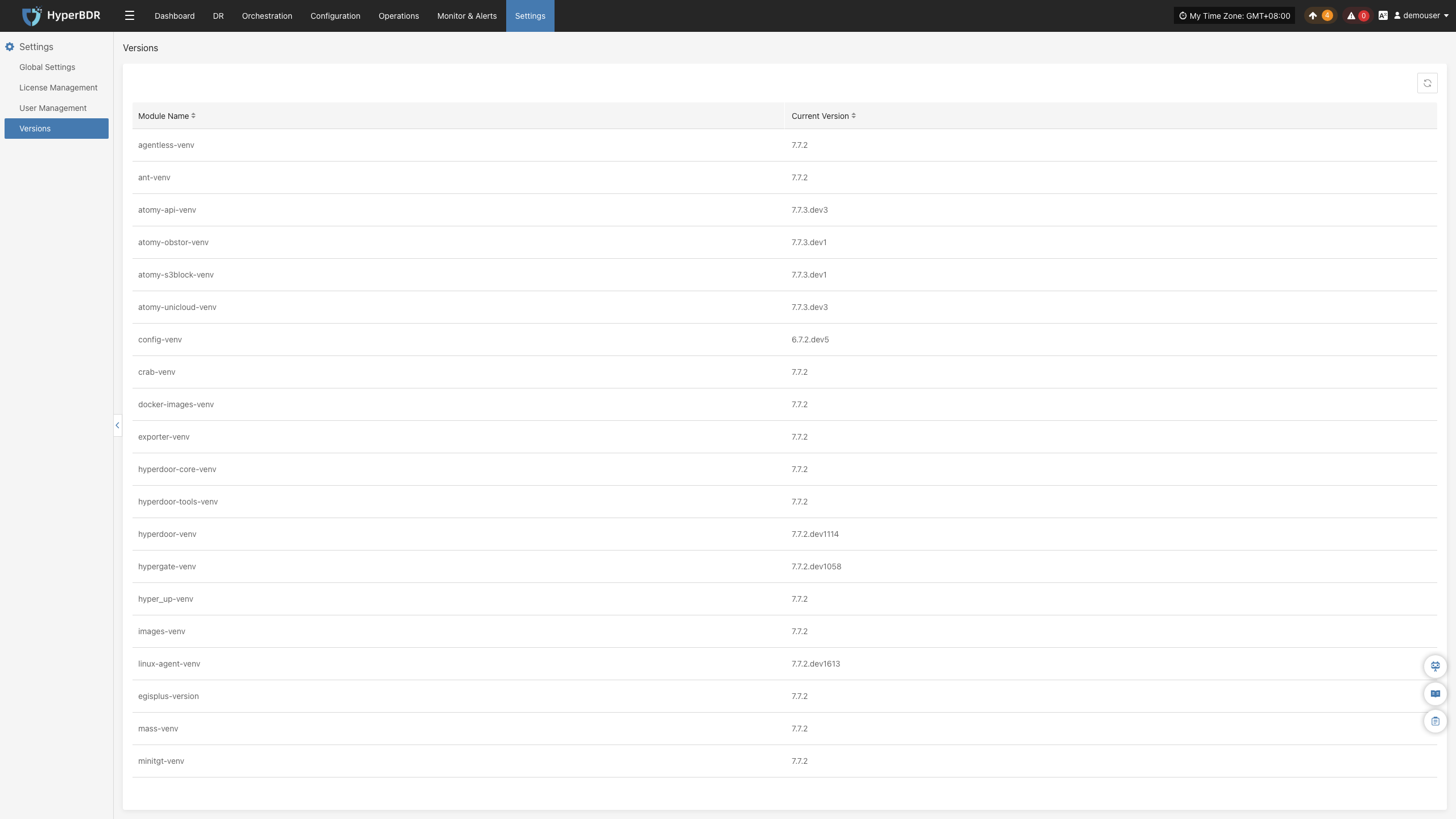 settings-versions